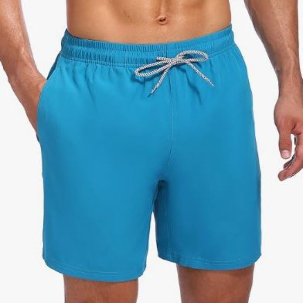Biwisy Mens Swim Trunks Quick Dry with Mesh Lining NWT